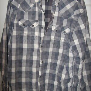 Moonshine Spirit by Brad Paisley Checked Western Shirt Men's Large